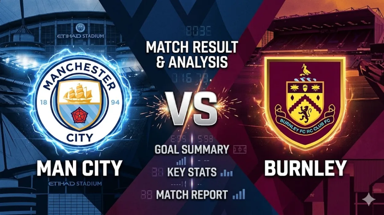 Man City vs Burnley Result, Goals, Stats & Match Report