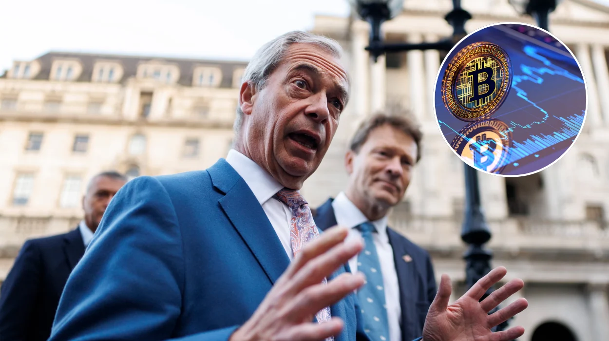 Farage Blocks Bitcoin to Protect Crypto Donor Harborne