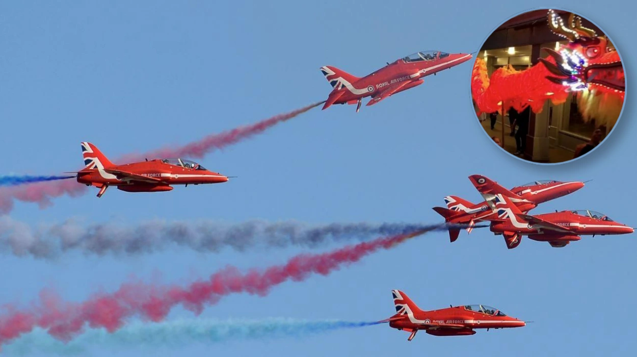 Cromer Fireworks Cancelled as Red Arrows Fly