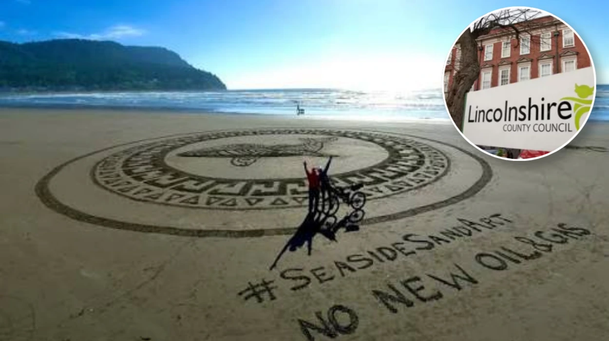 Skegness Sand Art Promotes Tour of Britain